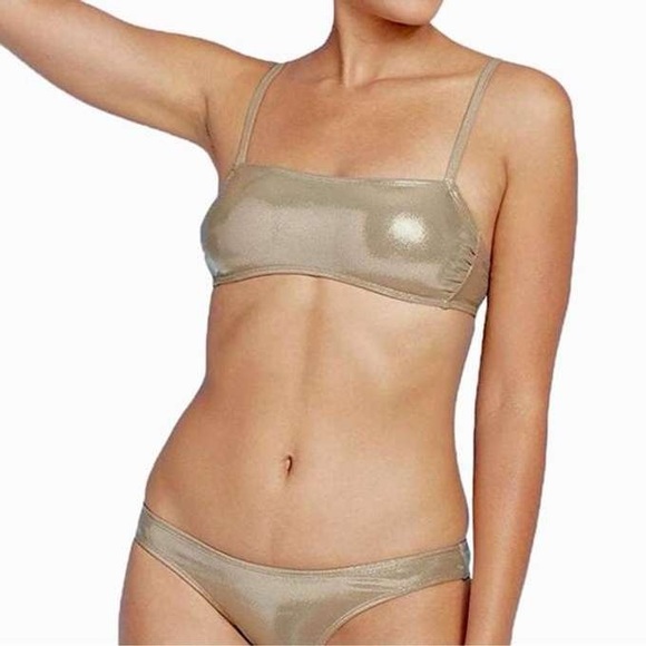 Metallic Bikini Set Swimwear - Picture 2 of 8